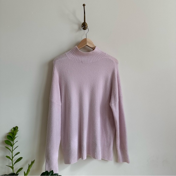 SUPER SOFT French Connection pale pink high mock neck sweater- fits up to L - Picture 5 of 6